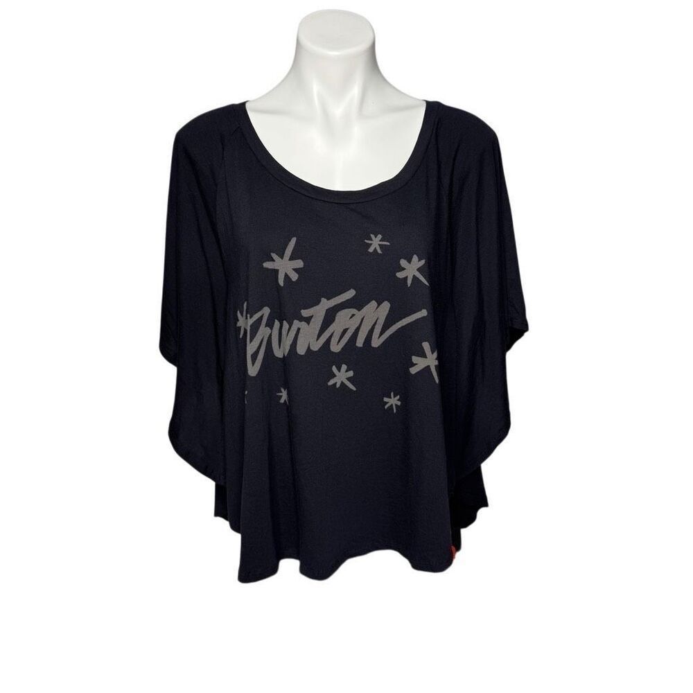 Burton Black Short Sleeve bat wing Tee